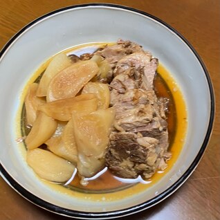 圧力鍋で《大根と豚肉の煮物》